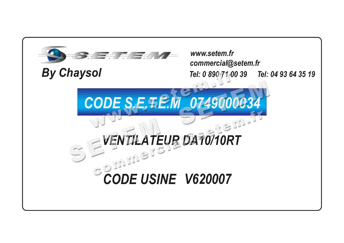 0749000034-VENTILATEUR CHAYSOL DA10/10RT *V620007*