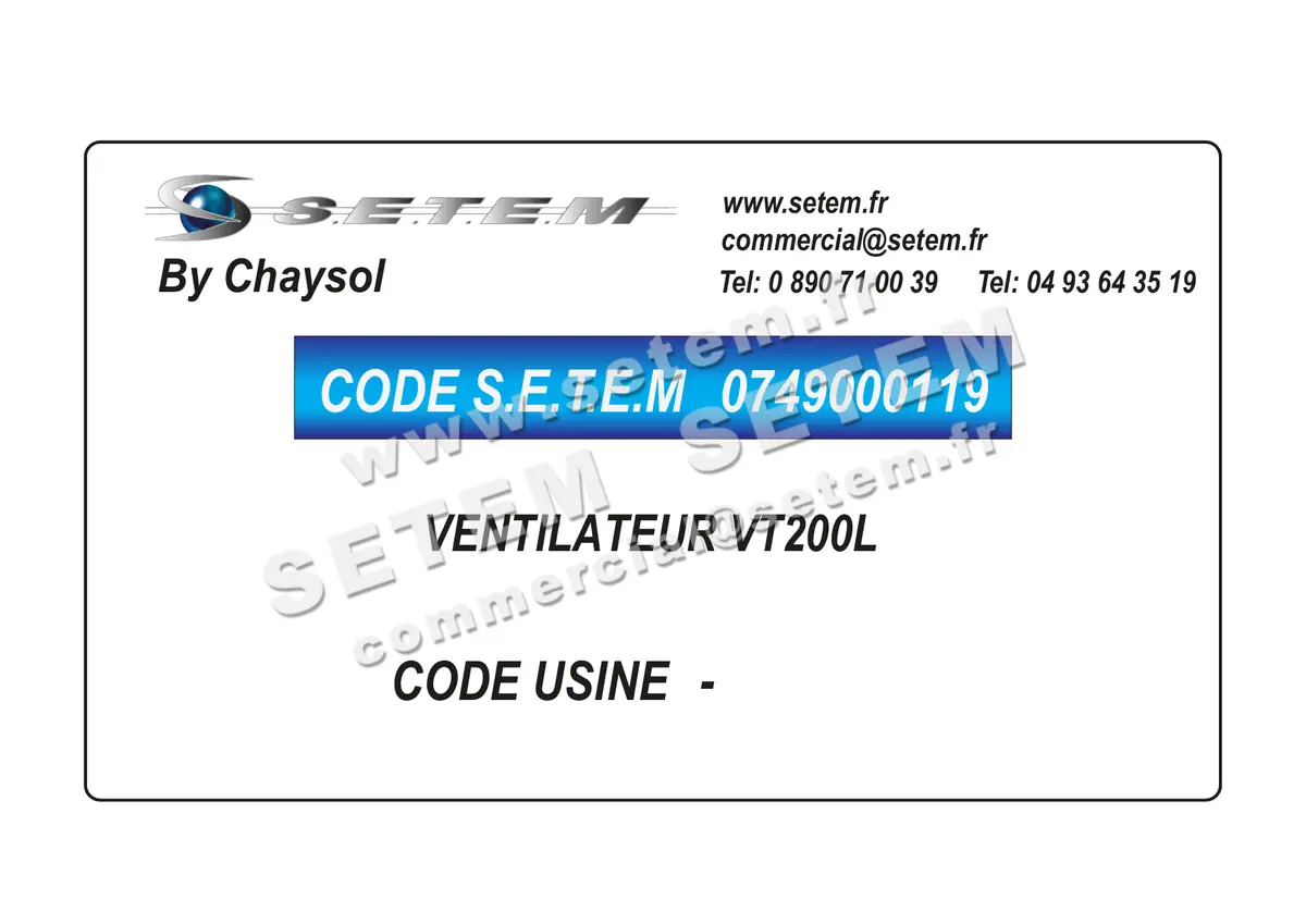 0749000119-VENTILATEUR CHAYSOL VT200L