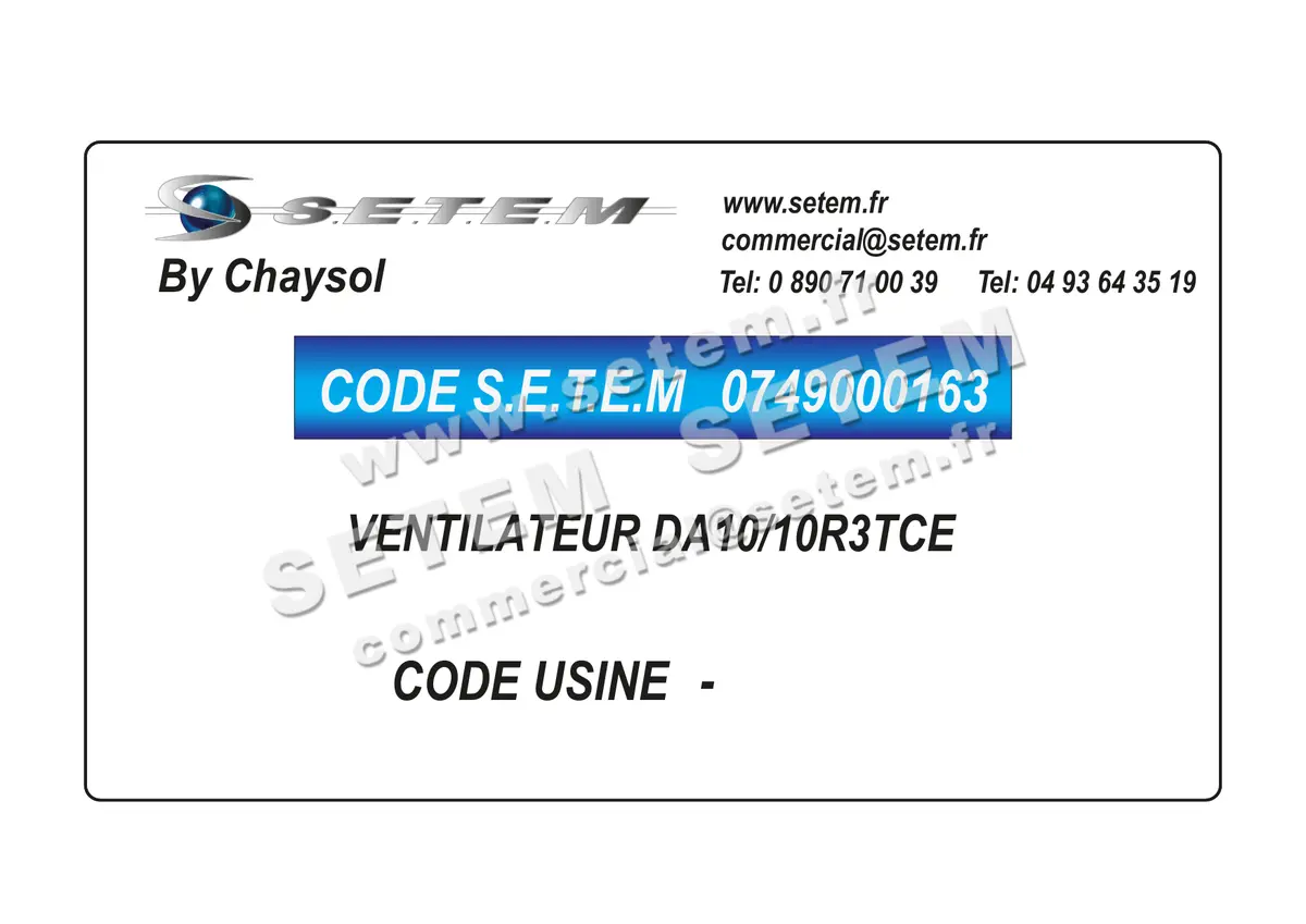 0749000163-VENTILATEUR CHAYSOL DA10/10R3TCE