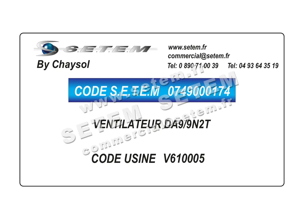 0749000174-VENTILATEUR CHAYSOL DA9/9N2T *V610005* 3