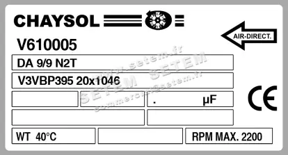 0749000174-VENTILATEUR CHAYSOL DA9/9N2T *V610005* 2