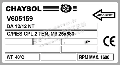 0749000539-VENTILATEUR CHAYSOL DA12/12NT *V605159* 2