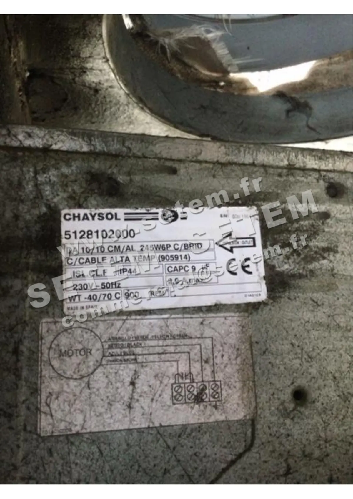 0749000551-VENTILATEUR CHAYSOL DA10/10 245W 6P M230V 1V +BR *5128102000*