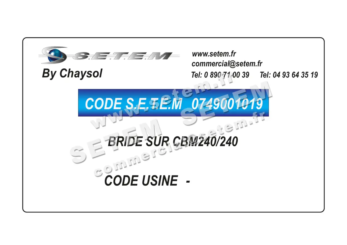 0749001019-BRIDE CHAYSOL SUR CBM240/240