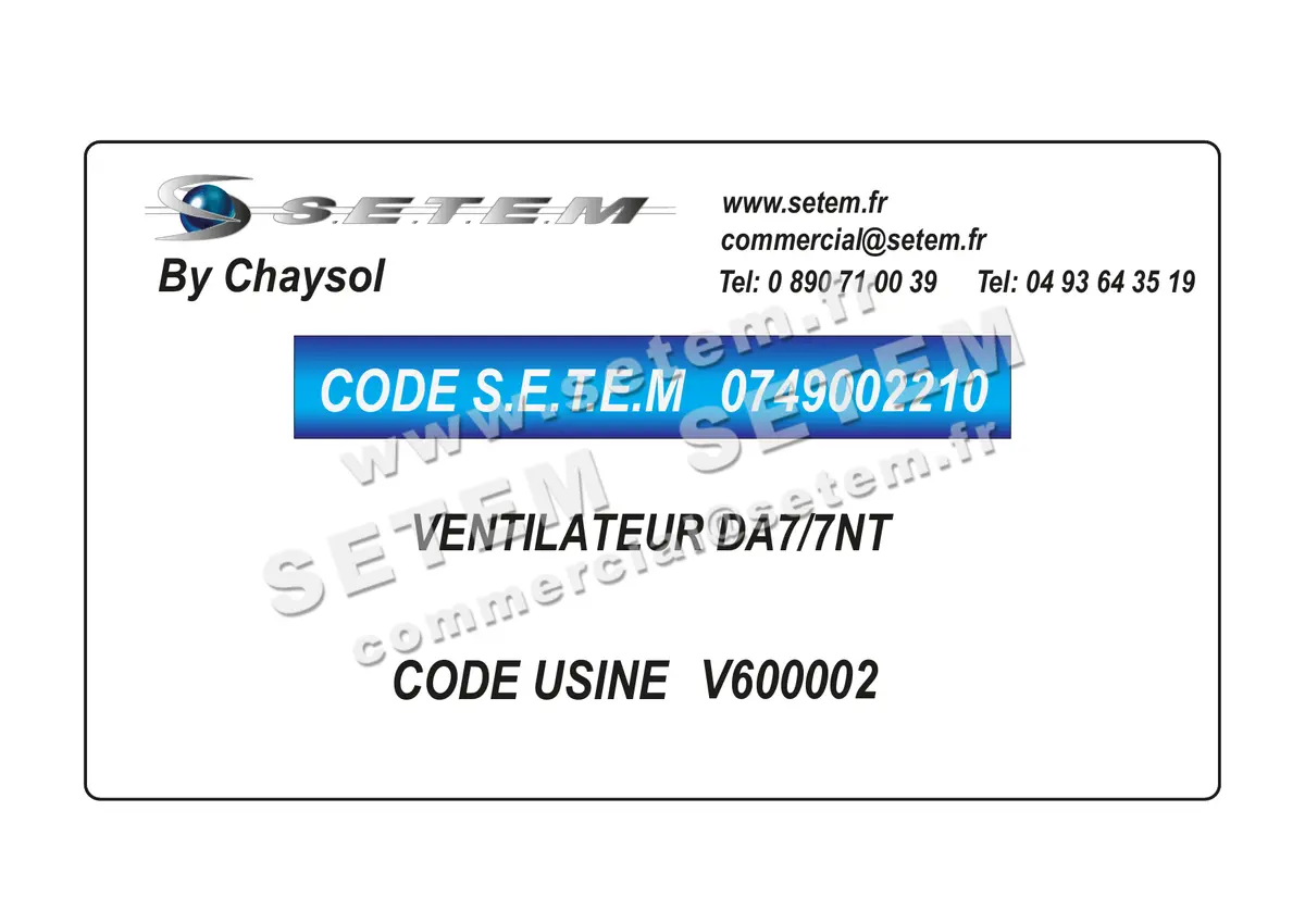 0749002210-VENTILATEUR CHAYSOL DA7/7NT *V600002* 3