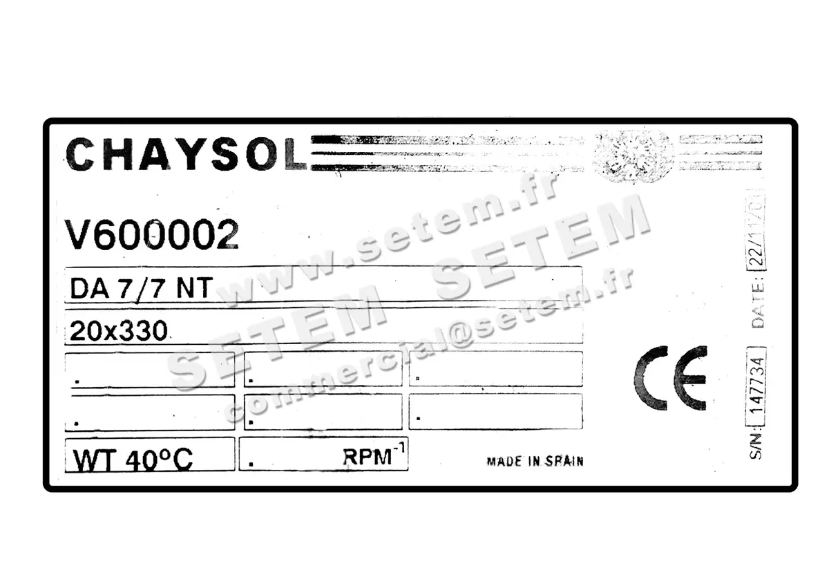 0749002210-VENTILATEUR CHAYSOL DA7/7NT *V600002* 2