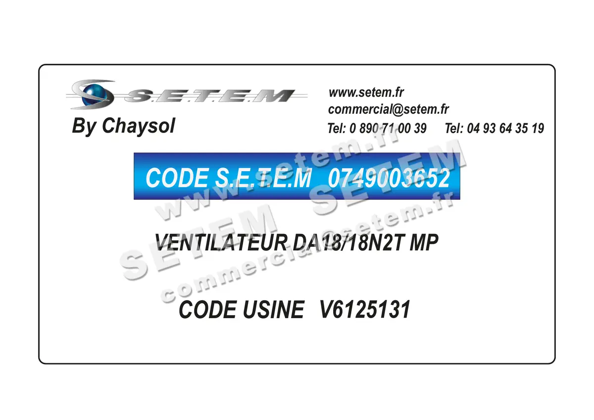 0749003652-VENTILATEUR CHAYSOL DA18/18N2T MP *V6125131*