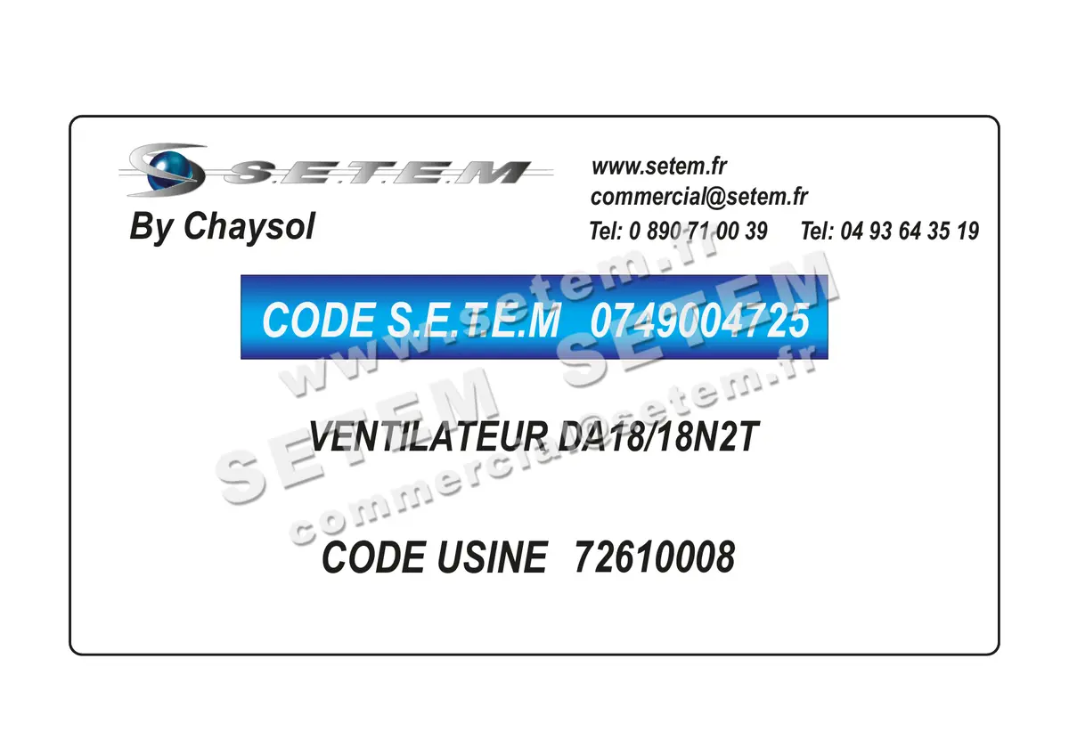 0749004725-VENTILATEUR CHAYSOL DA18/18N2T *72610008*