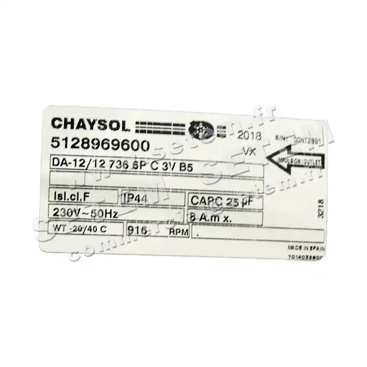 0749005468-VENTILATEUR CHAYSOL DA12/12 736W 6P M230V 3V *5128969600* 3