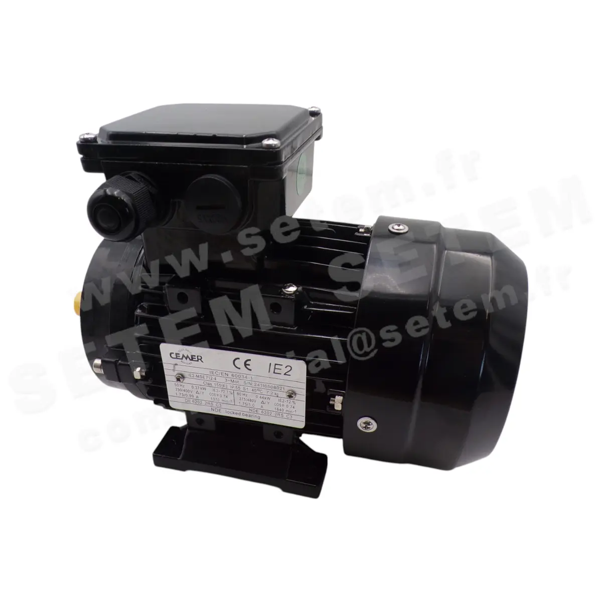 0795001044-MOTEUR CEMER 0.37KW 4P T230/400V HA71 B34 IE2-MSE712-4