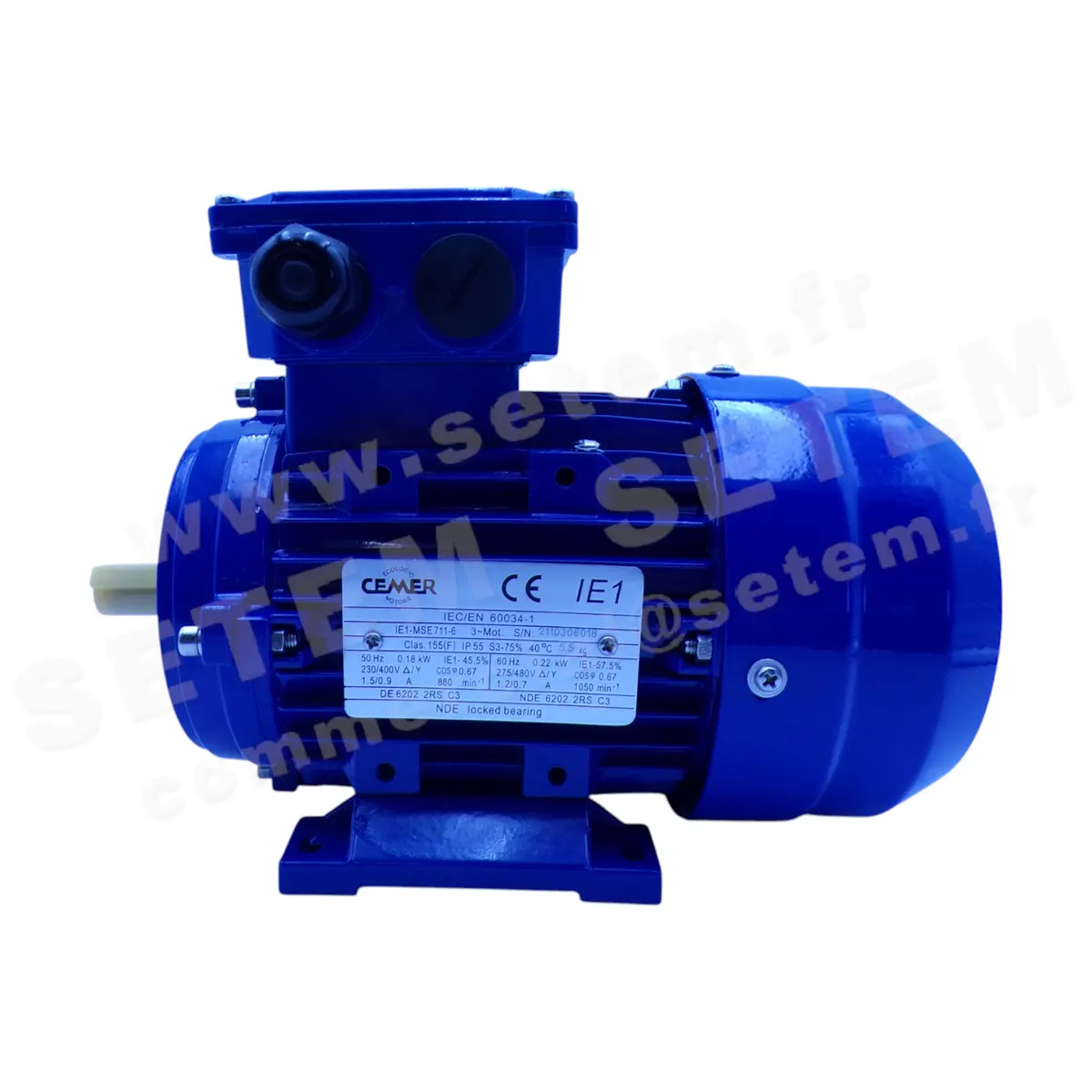 0795002030-MOTEUR CEMER 0.18KW 6P T230/400V HA71 B3 IE1-MSE711-6 4