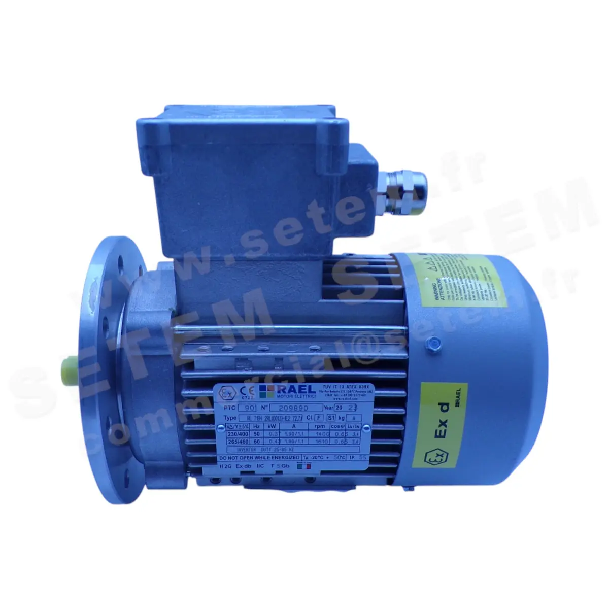 0795005061-MOTEUR CEMER 0.37KW 4P T230/400V HA71 B5 II2GEXDBIIBT4GB RL71B4 2RL0013-IE2