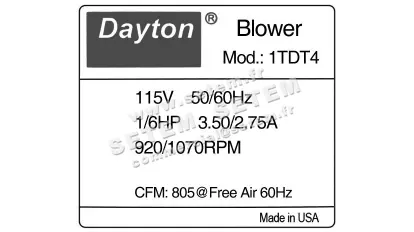 1206000031-VENTILATEUR DAYTON 1TDT4 2