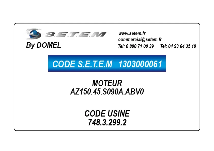 1303000061-MOTEUR DOMEL AZ150.45.S090A.ABV0 *748.3.299.2*