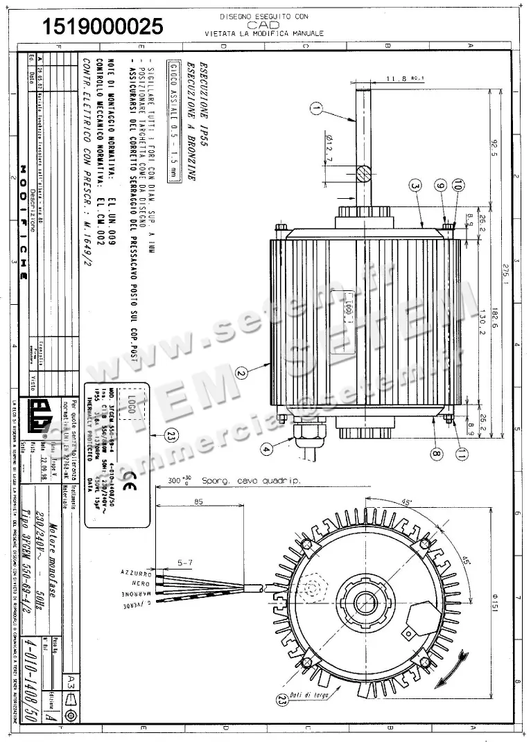 1519000025-MOTEUR ELCOMOTEUR 3FGEM550.69.4/2 *40101408/50*