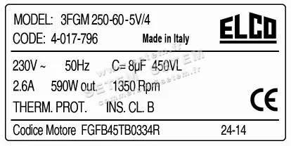 1519000030-GMV ELCOMOTEUR 3FGM.CO.250.60.3V/4 *4017796* 3