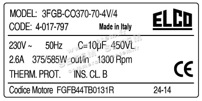 1519000031-GMV ELCOMOTEUR 3FGB.CO.370.70.3V/4 *4017797* 5