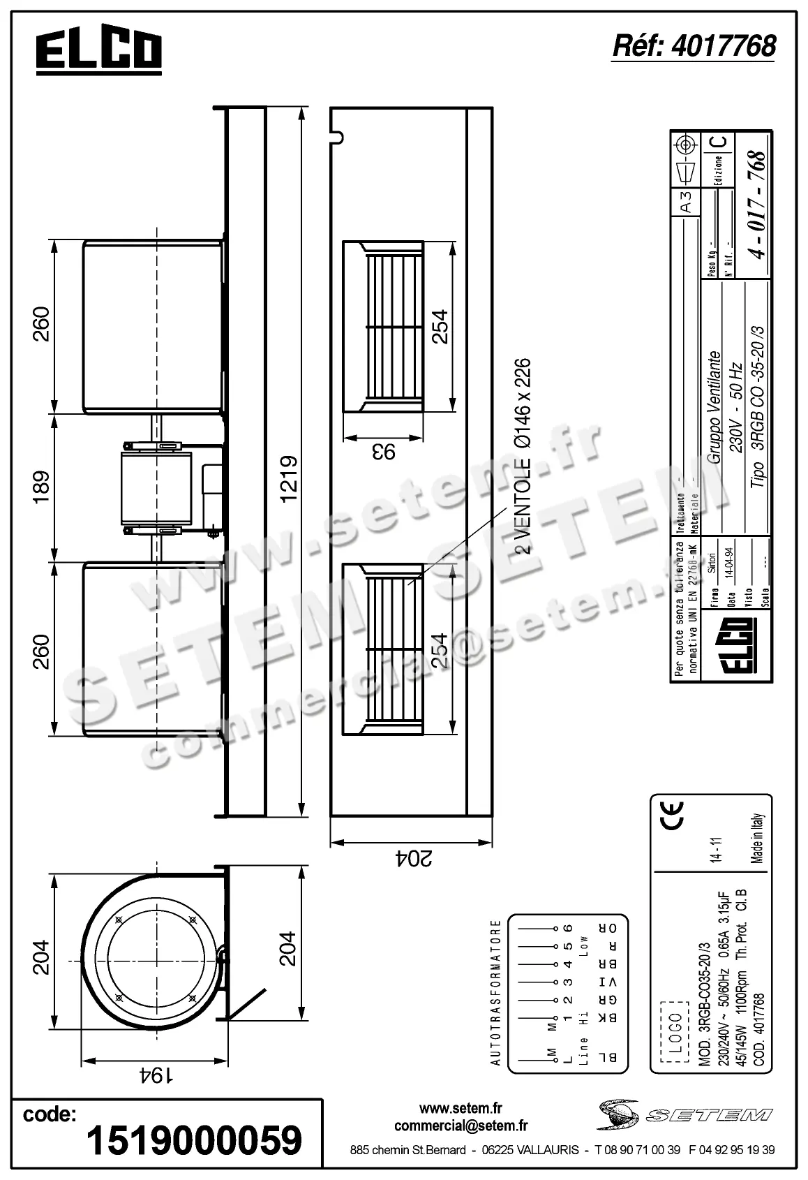1519000059-GMV ELCOMOTEUR 3RGB.CO.35.20/3 *4017768* 3