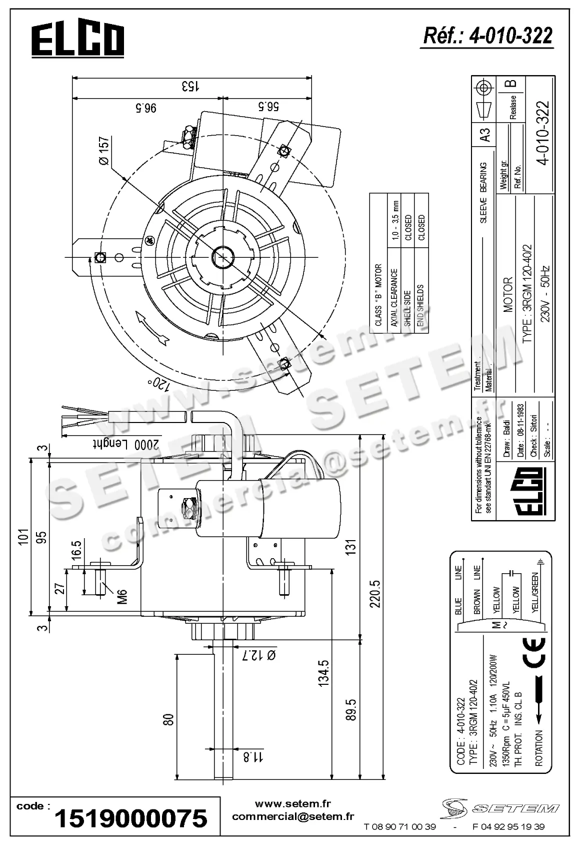 1519000075-MOTEUR ELCOMOTEUR 3RGM120.40/2 *4010322* 3