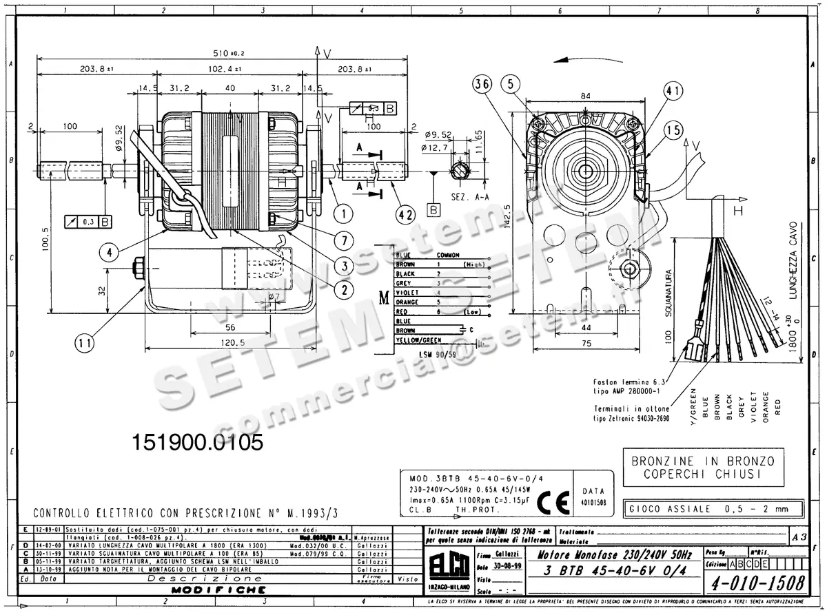 1519000105-MOTEUR ELCOMOTEUR 3BTB45.40.6V.0/4 *40101508*