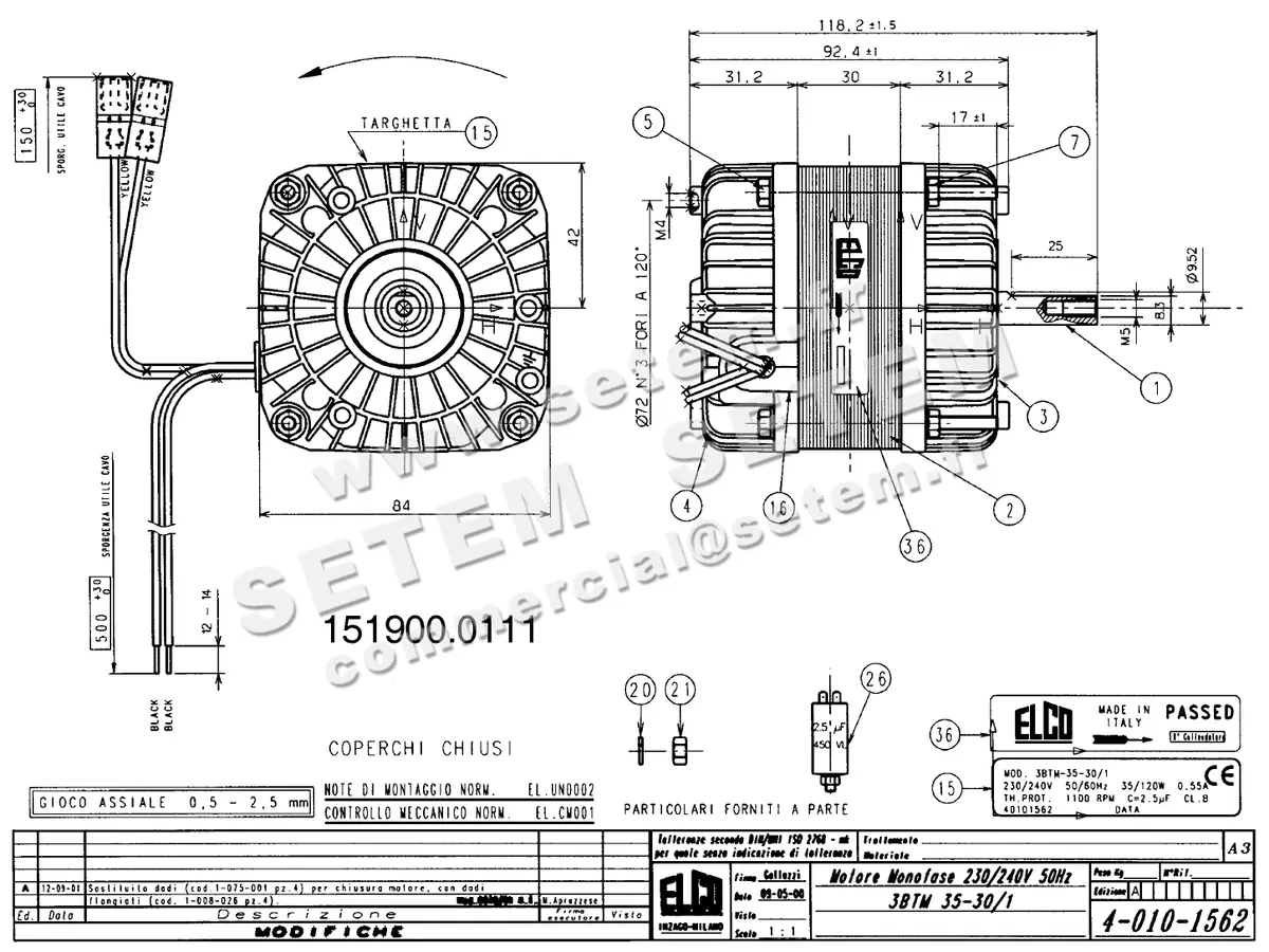 1519000111-MOTEUR ELCOMOTEUR 3BTM35.30/1 *40101562*