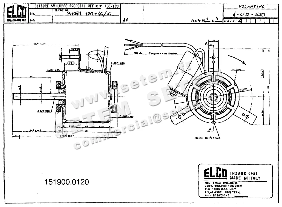1519000120-MOTEUR ELCOMOTEUR 3RGM120.40/10 *4010330*