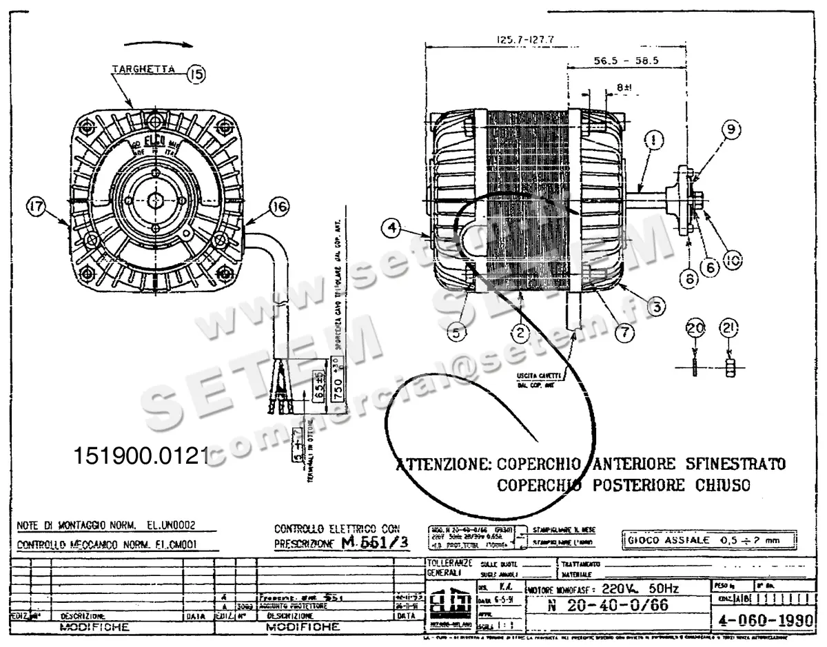 1519000121-MOTEUR ELCOMOTEUR N20.40.0/66 *40601990*
