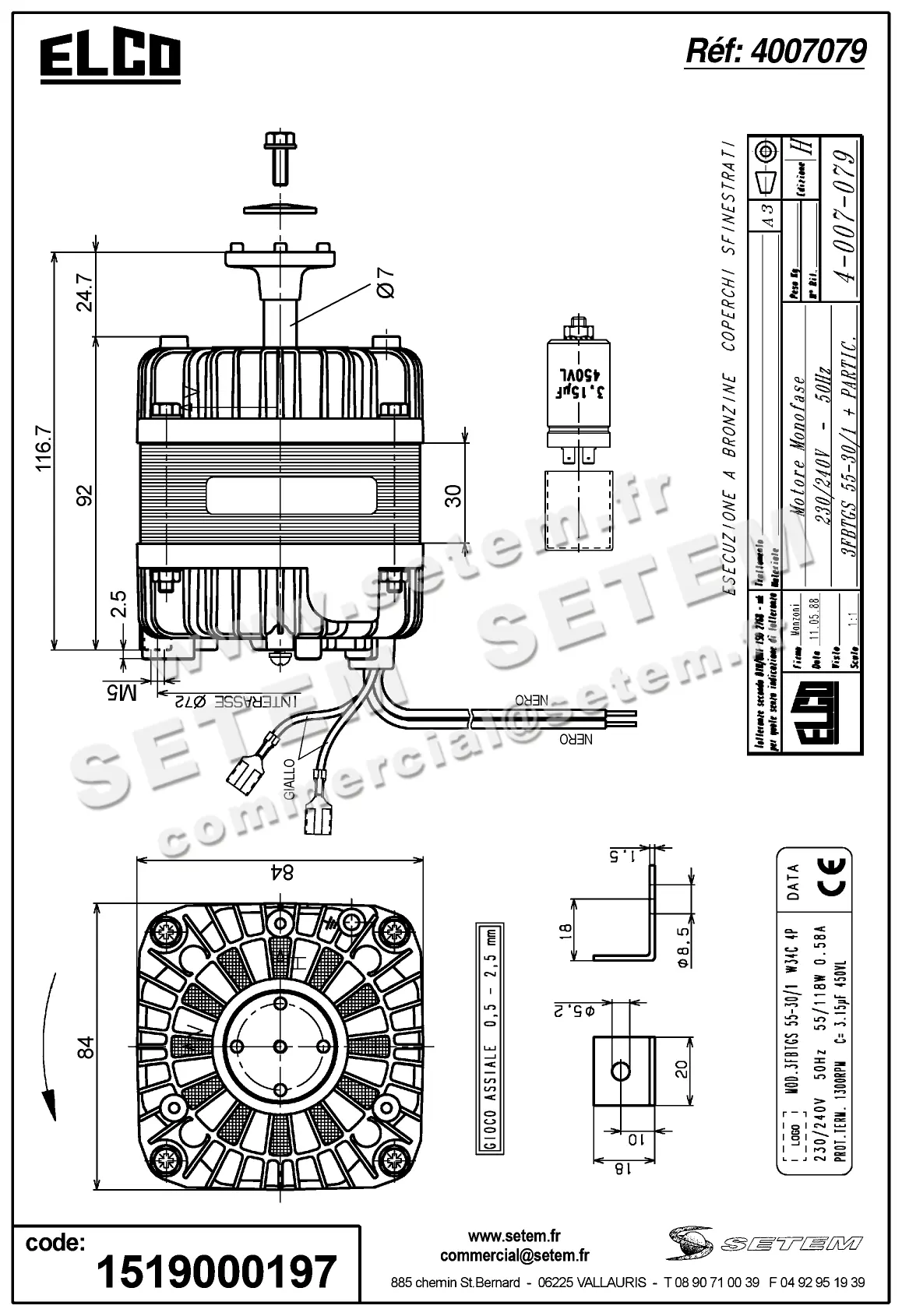 1519000197-MOTEUR ELCOMOTEUR 3FBTGS55.30/1 *4007079* 6