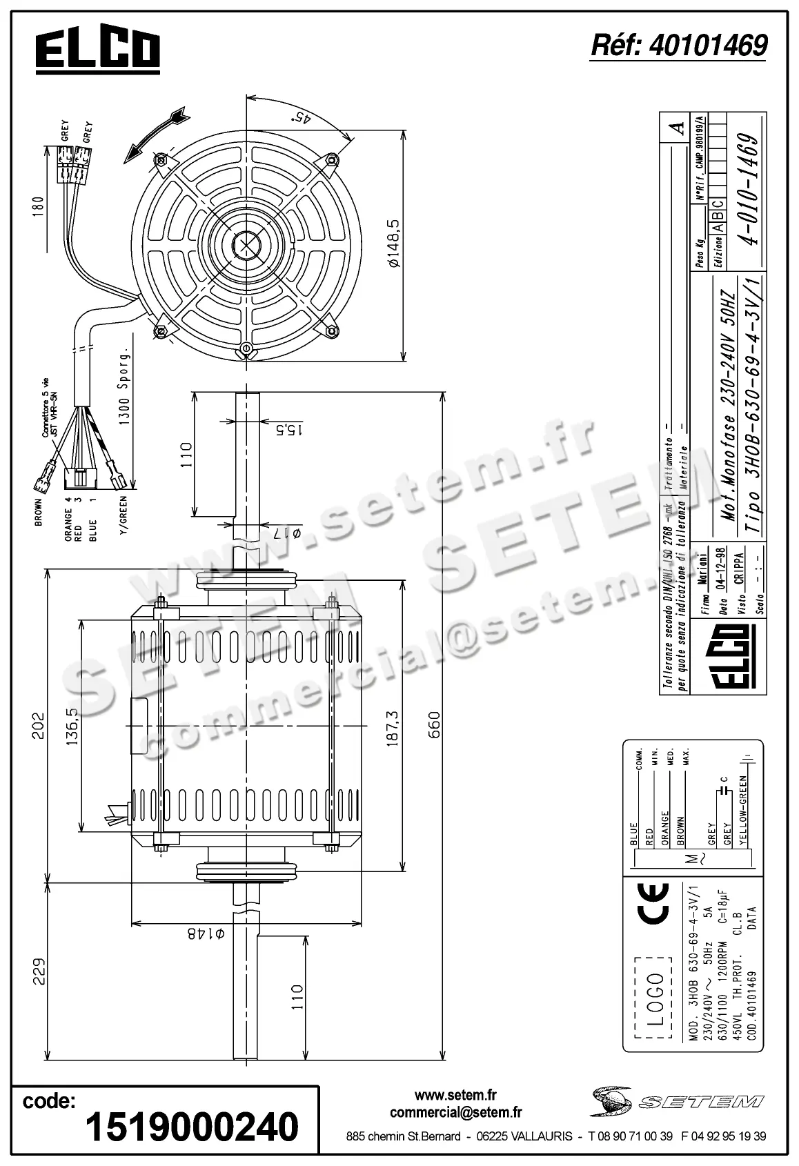 1519000240-MOTEUR ELCOMOTEUR 3HOB630.69.4.3V/1 *40101469* 5