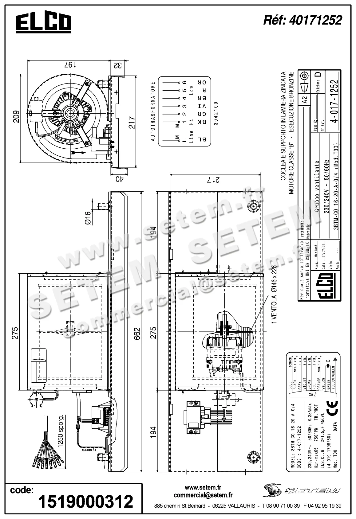 1519000312-GMV ELCOMOTEUR 3BTM.CO.16.20.A.0/4 40101798/50 T30 *40171252* 5