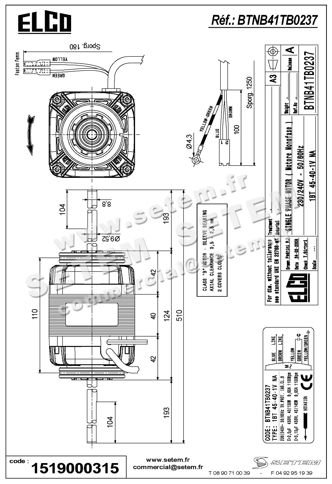 1519000315-MOTEUR ELCOMOTEUR 1BT45-40-1VNA *BTNB41TB0237*