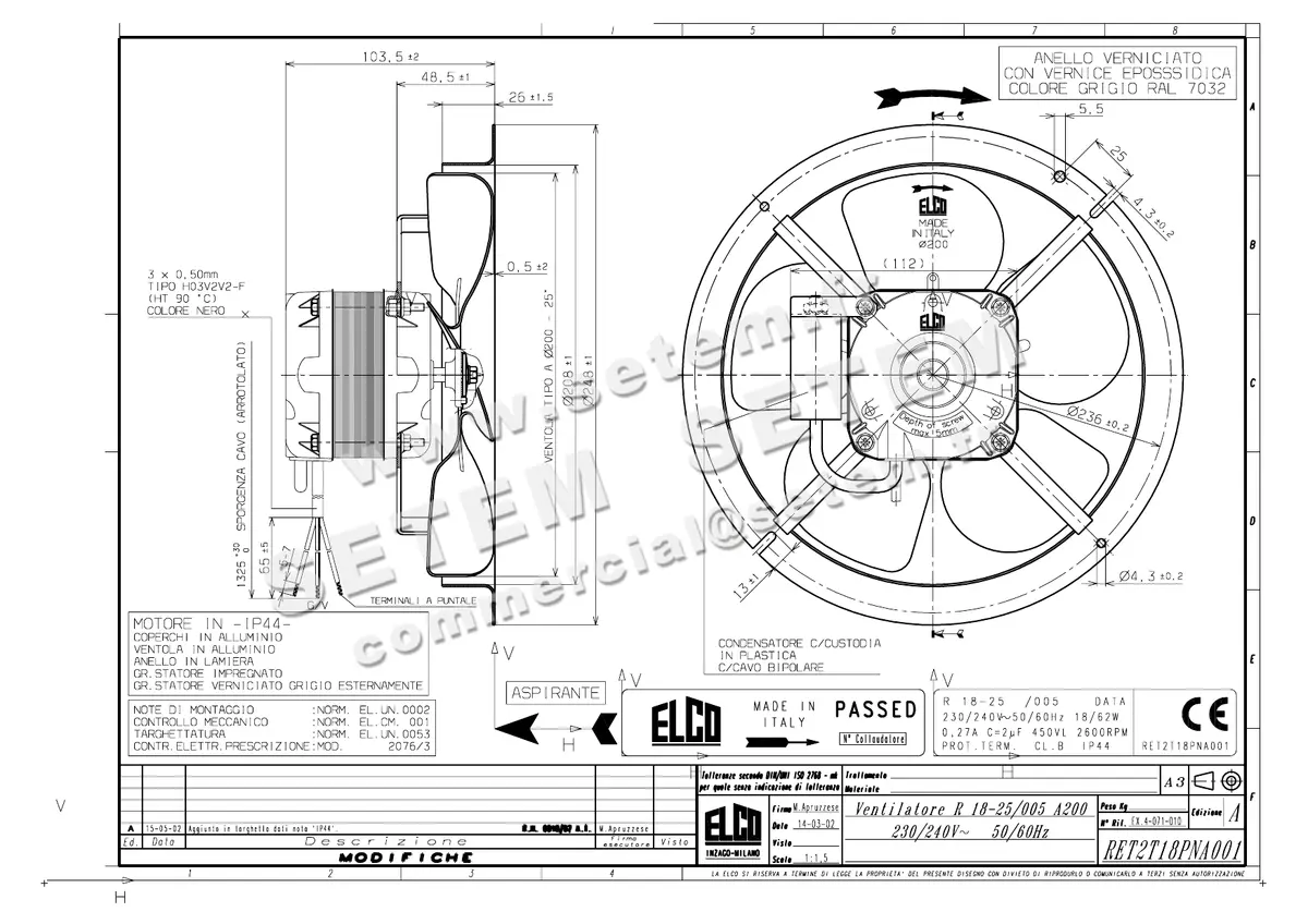 1519000333-VENTILATEUR ELCOMOTEUR R18.25/005 A200 *RET2T18PNA001* 2