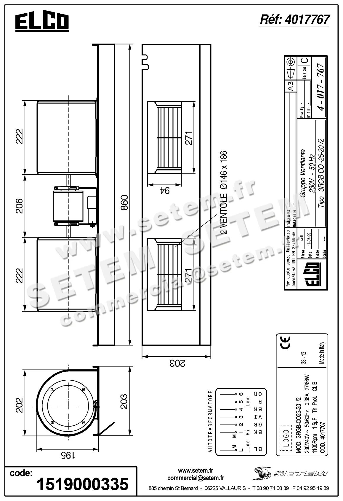 1519000335-GMV ELCOMOTEUR 3RGB.CO.25.20/2 *4017767* 3