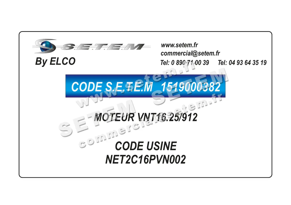 1519000382-MOTEUR ELCOMOTEUR VNT16.25/912 *NET2C16PVN002* 2
