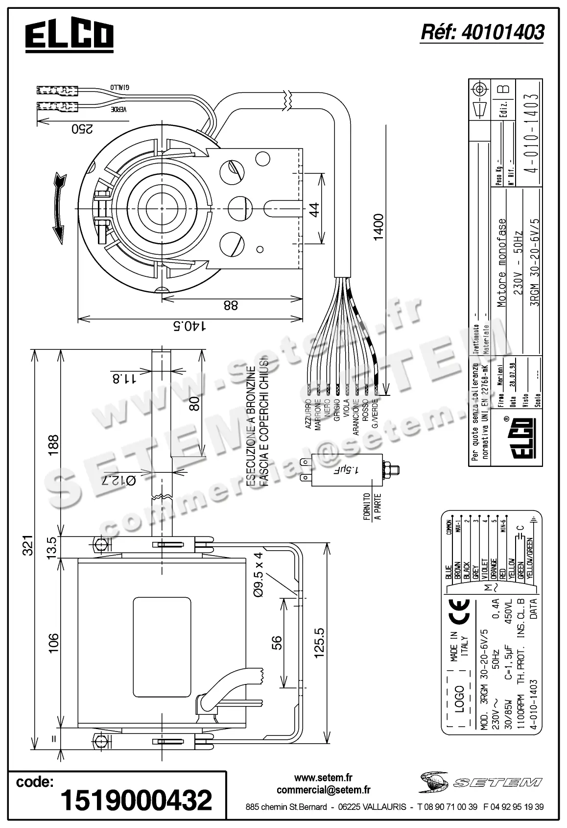 1519000432-MOTEUR ELCOMOTEUR 3RGM30.20.6V/5 *40101403* 3