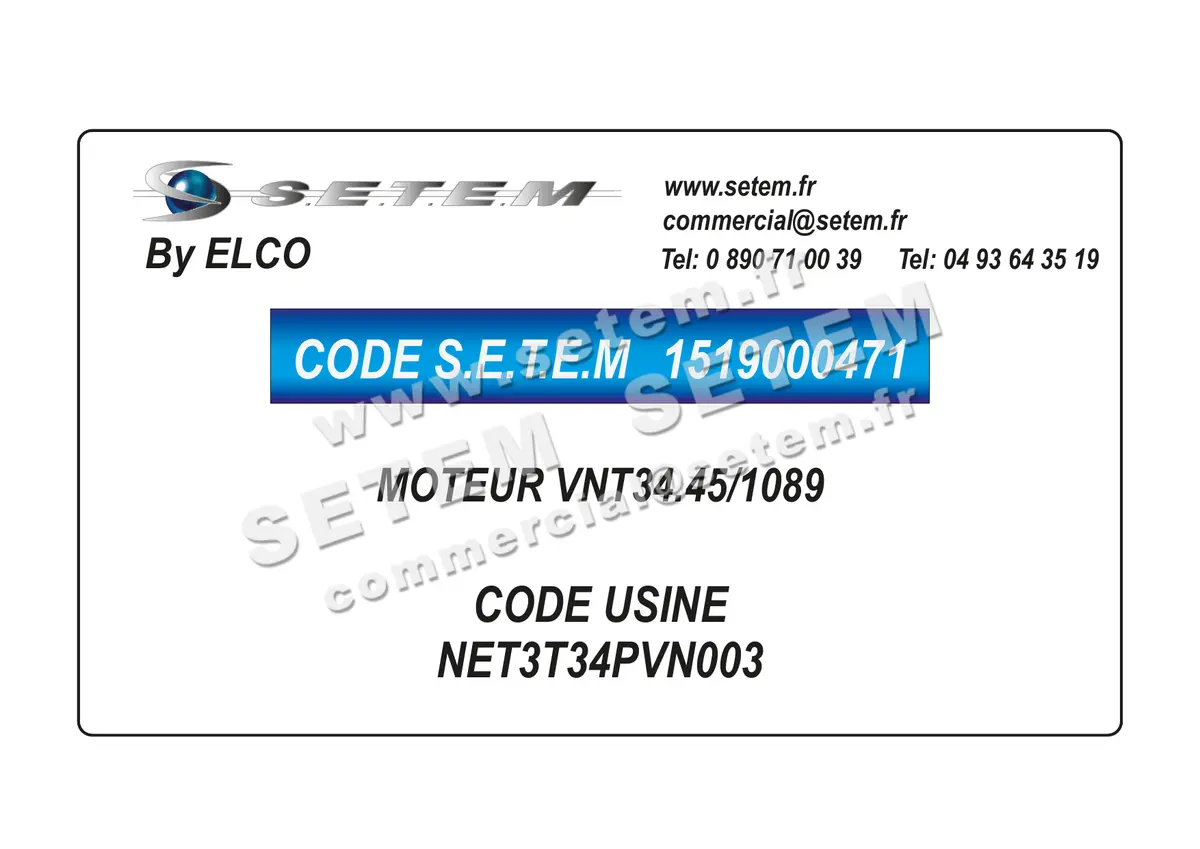 1519000471-MOTEUR ELCOMOTEUR VNT34.45/1089 *NET3T34PVN003* 5