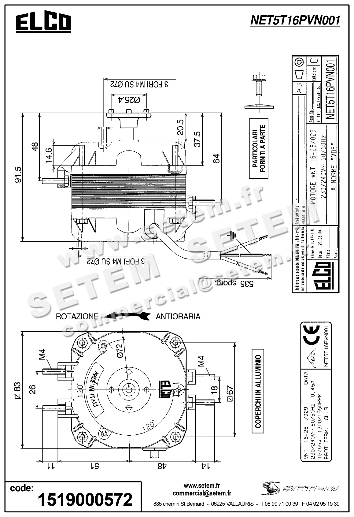 1519000572-MOTEUR ELCOMOTEUR VNT16.25/029 *NET5T16PVN001* 3