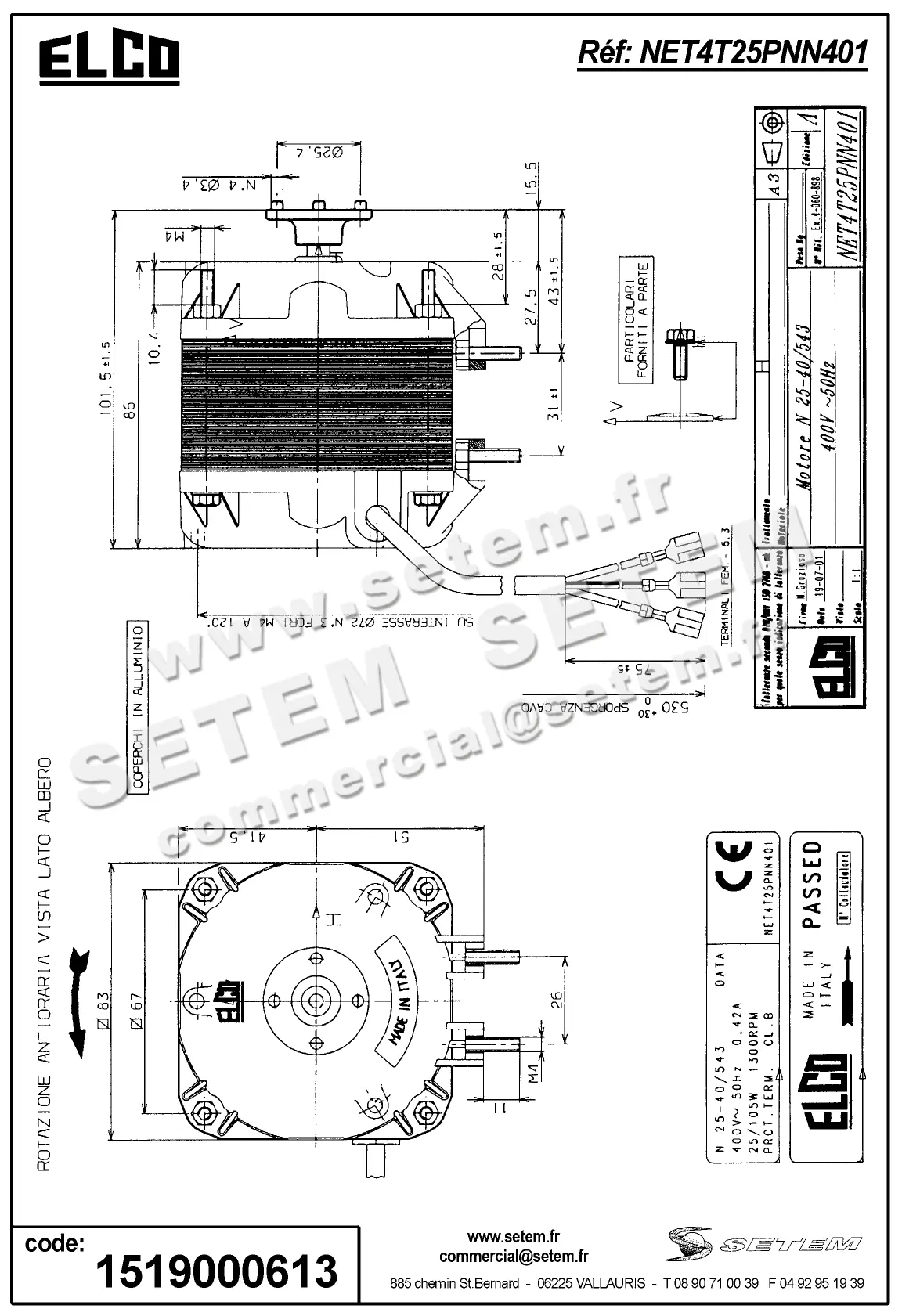 1519000613-MOTEUR ELCOMOTEUR N25.40/543 *NET4T25PNN401*