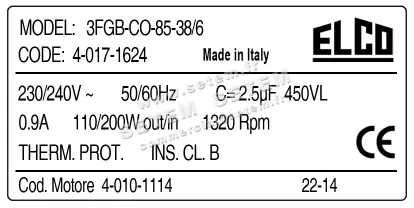 1519000731-GMV ELCOMOTEUR 3FGB.CO.85.38/6 *40171624* 3