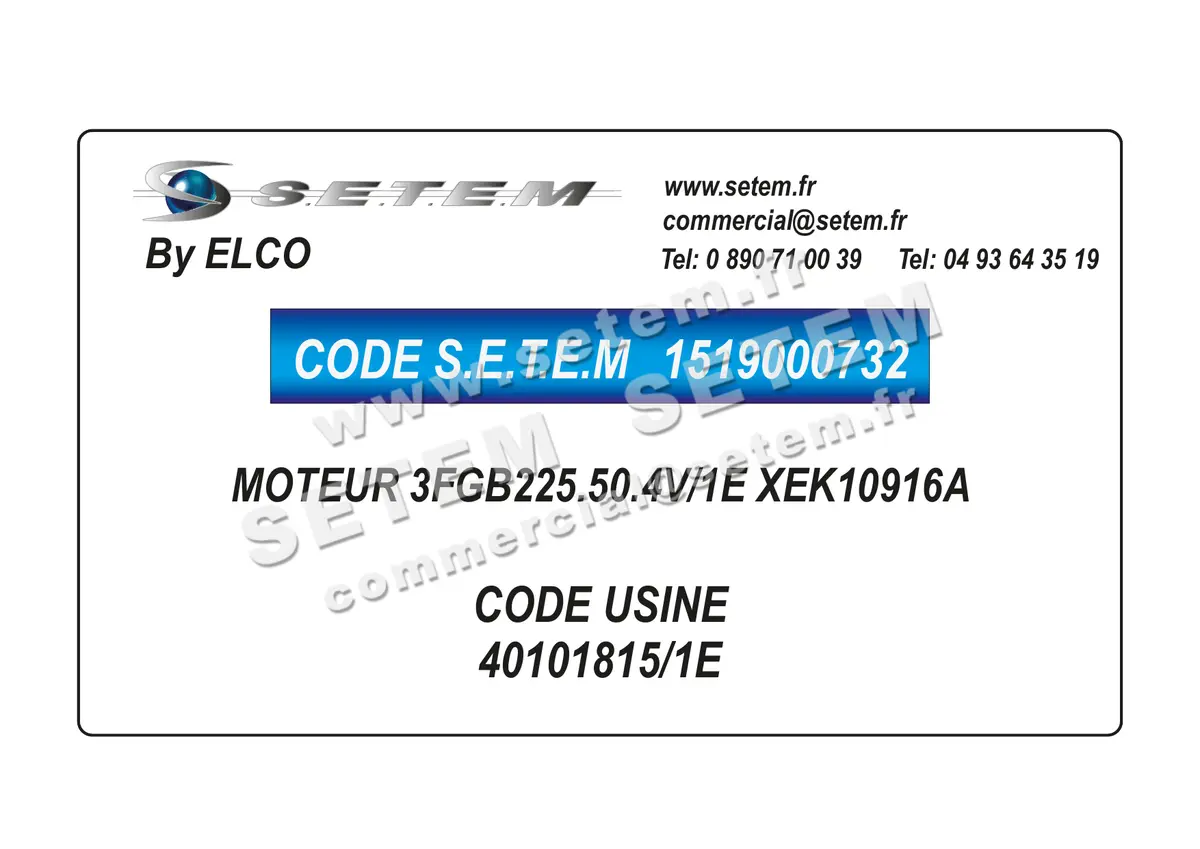 1519000732-MOTEUR ELCOMOTEUR 3FGB225.50.4V/1E "XEK10916A" *40101815/1E*