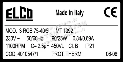 1519000903-MOTEUR ELCOMOTEUR 3RGB75.40/5 "MT1392" *4010547/1* 4
