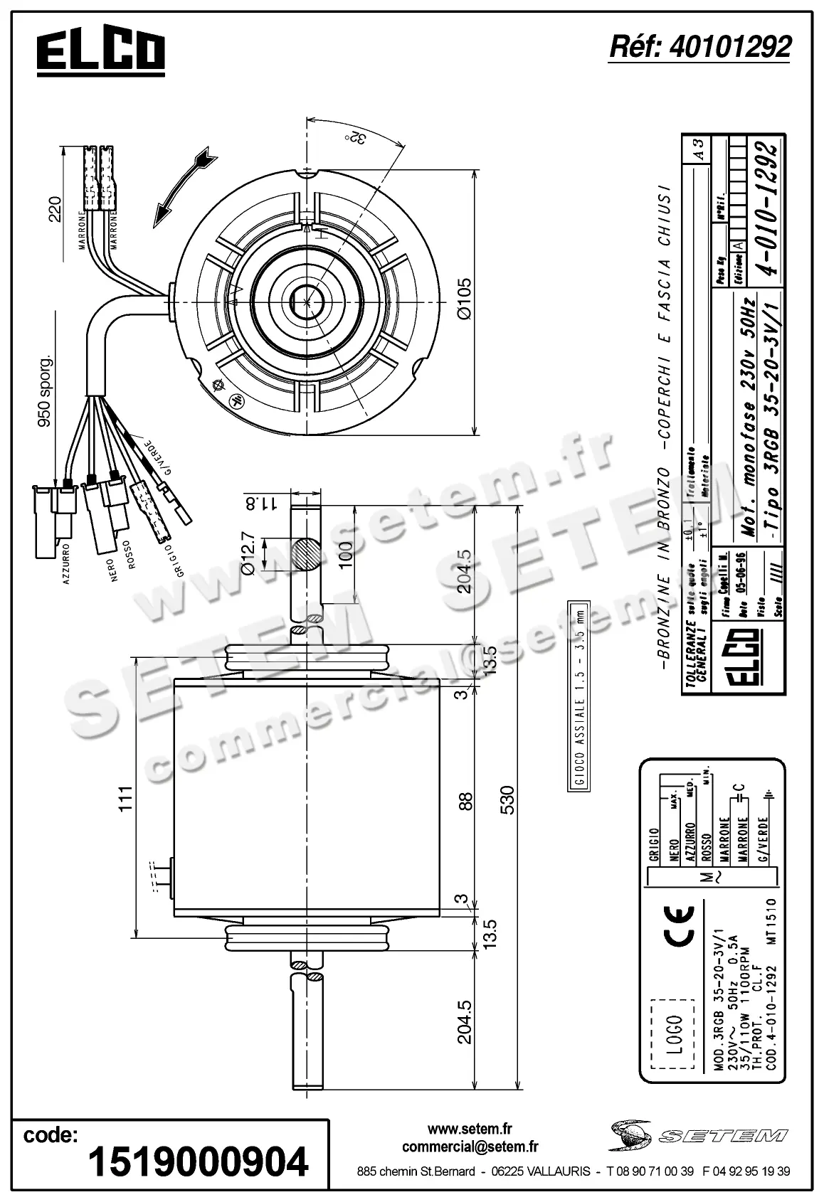 1519000904-MOTEUR ELCOMOTEUR 3RGB35.20.3V/1 "MT1510" *40101292* 3