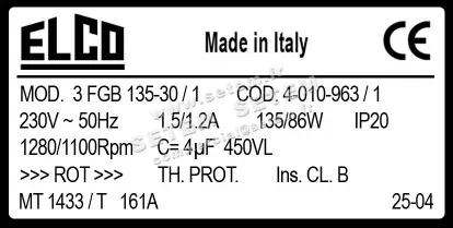 1519000908-MOTEUR ELCOMOTEUR 3FGB135.30/1 "MT1433/T161A" *4010963/1* 4