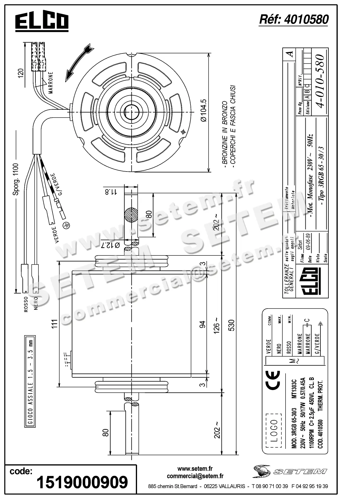 1519000909-MOTEUR ELCOMOTEUR 3RGB65.30/3 "MT1303C" *4010580/1* 3