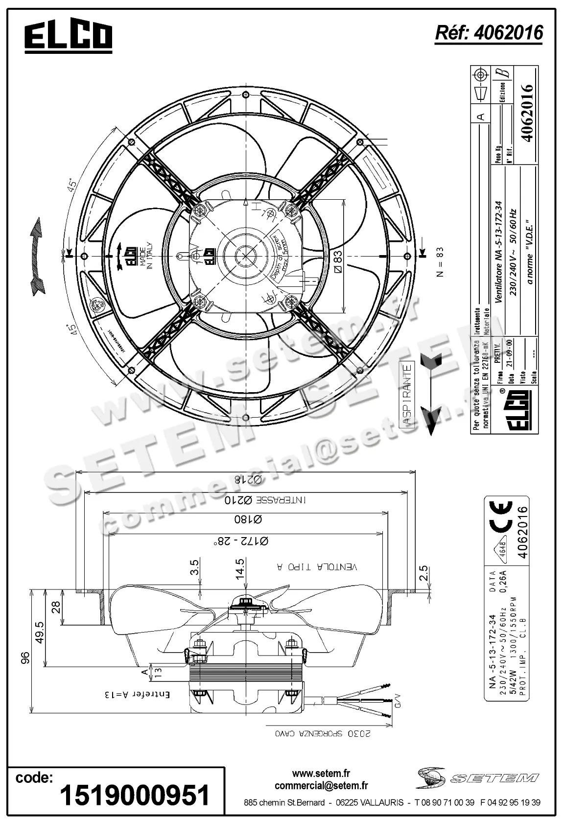 1519000951-VENTILATEUR ELCOMOTEUR NA5.13.172.34 *E4062016* 2