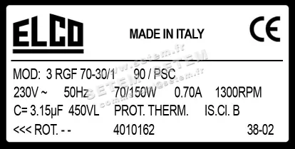 1519001005-MOTEUR ELCOMOTEUR 3RGF70.30/1 *4010162* 4