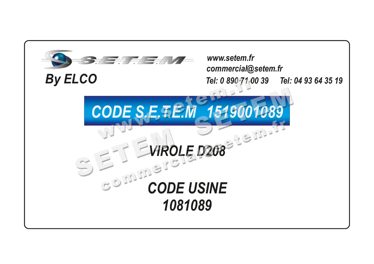 1519001089-VIROLE ELCOMOTEUR D208 *1081089* 2