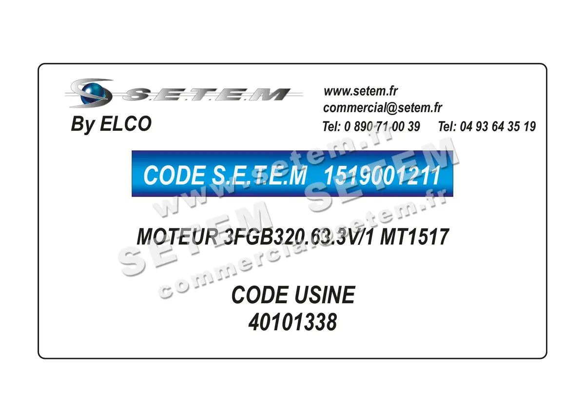 1519001211-MOTEUR ELCOMOTEUR 3FGB320.63.3V/1 MT1517 *40101338*