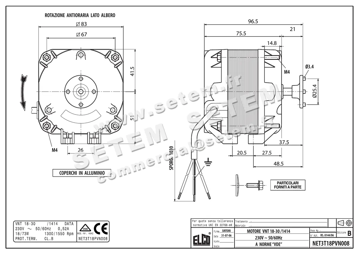 1519001414-MOTEUR ELCOMOTEUR VNT18.30/1414 *NET3T18PVN008*
