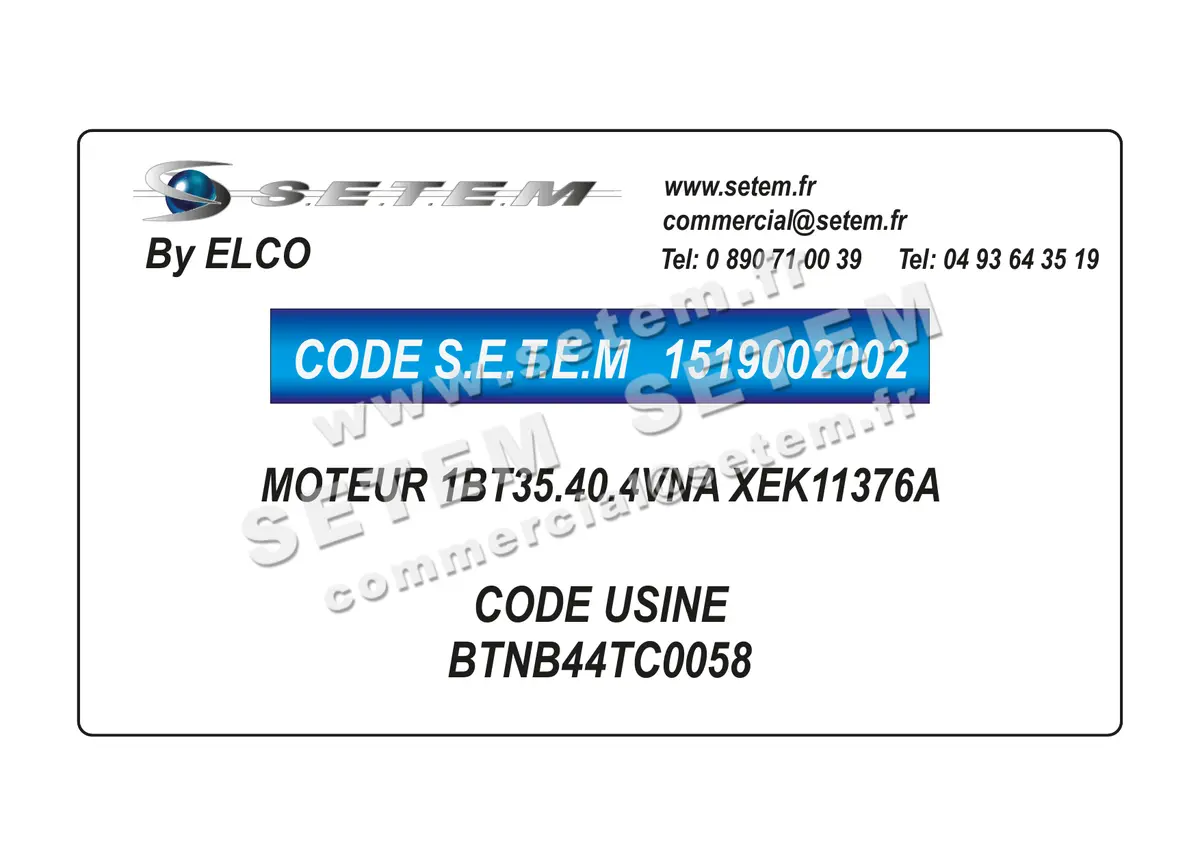 1519002002-MOTEUR ELCOMOTEUR 1BT35.40.4VNA "XEK11376A" *BTNB44TC0058*